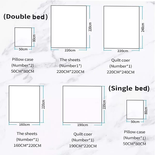 Wholesale Disposable Bed Sheet Pillowcases Breathable Soft Bedding Travel Hotel SPA Bed Sheet King Size Bedding Set 