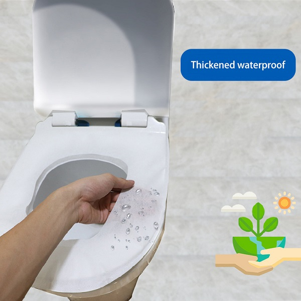 Toilet Seat Pad 10 Pcs Waterproof Hygienic Environmental Protection Biodegradable Non-woven Disposable Toilet Seat