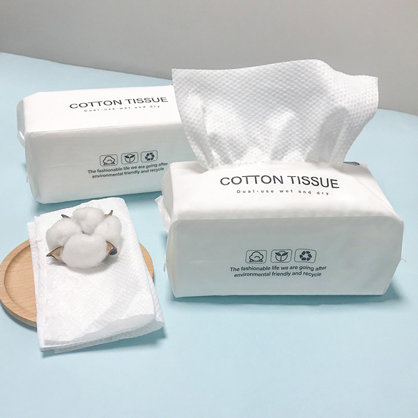 Cotton Facial Dry Wipes 100 Count, Multi-Purpose for Skin Care, Make-up Wipes, Face Wipes And Facial Cleansing