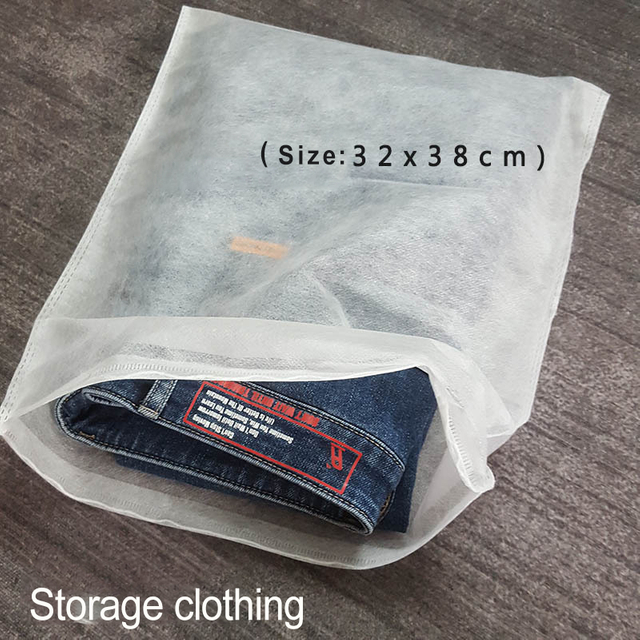 Dustproof Storage Bag Small White Shoes Anti Yellowing Shoe Bag Travel Hotel Household Drawstring Non-woven Storage Bag