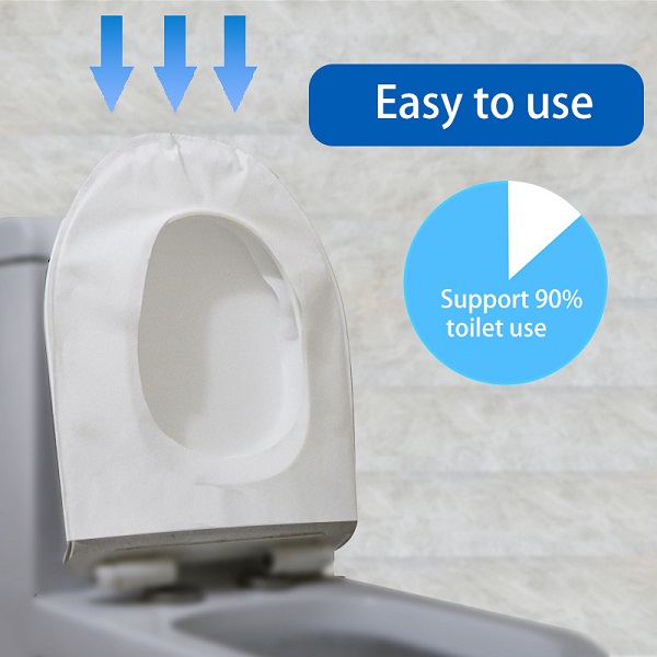 Toilet Seat Pad 10 Pcs Waterproof Hygienic Environmental Protection Biodegradable Non-woven Disposable Toilet Seat
